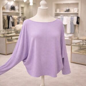 White Birch 3X Ultra Soft Dolman Sleeve Top Lavender NWOT